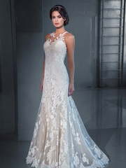 Свадебное платье Alenna. Силуэт Прямое. Цвет Белый / Молочный, Айвори / Капучино. Вид 1