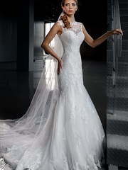 Свадебное платье Alisha. Силуэт Рыбка. Цвет Белый / Молочный. Вид 1