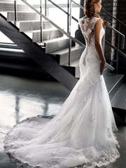 Свадебное платье Alisha. Силуэт Рыбка. Цвет Белый / Молочный. Вид 2