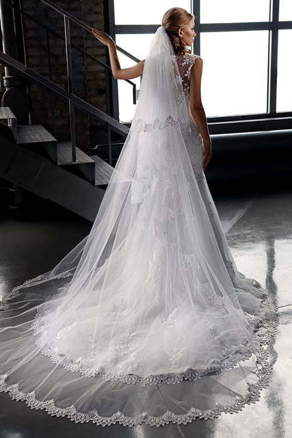 Свадебное платье Alisha. Силуэт Рыбка. Цвет Белый / Молочный. Вид 3