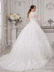 Свадебное платье 4053. Силуэт Пышное. Цвет Белый / Молочный. Вид 2