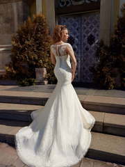 Свадебное платье Leslie. Силуэт Рыбка. Цвет Белый / Молочный, Айвори / Капучино. Вид 2