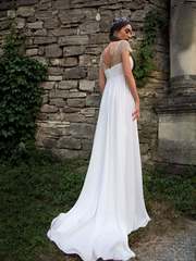 Свадебное платье Алама. Силуэт Прямое, Греческий. Цвет Белый / Молочный. Вид 2