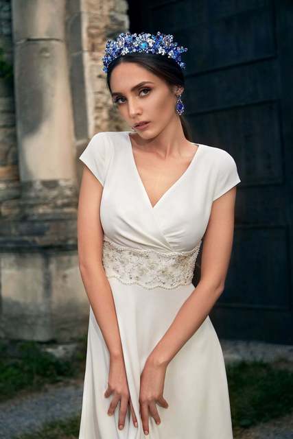 Свадебное платье Джади. Силуэт Прямое. Цвет Белый / Молочный. Вид 2