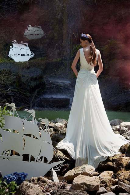 Свадебное платье Кисма. Силуэт Прямое. Цвет Белый / Молочный. Вид 2