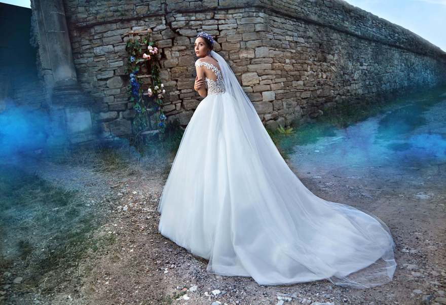 Свадебное платье Косалья. Силуэт Пышное. Цвет Белый / Молочный. Вид 2