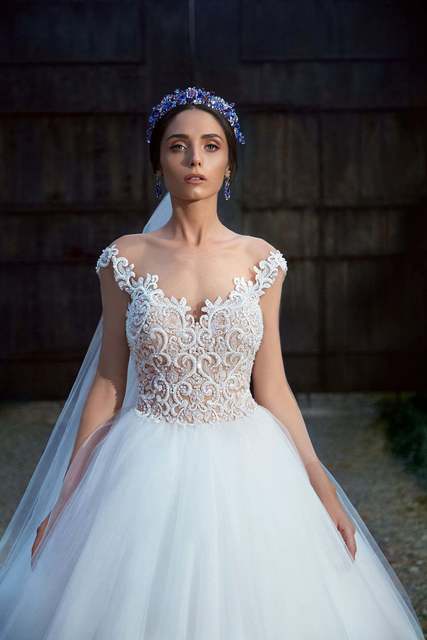 Свадебное платье Косалья. Силуэт Пышное. Цвет Белый / Молочный. Вид 3