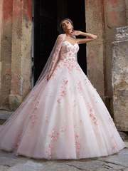 Свадебное платье Самида. Силуэт Пышное. Цвет оттенки Розового. Вид 1