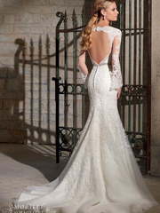 Свадебное платье Ambra. Силуэт Рыбка. Цвет Белый / Молочный. Вид 2