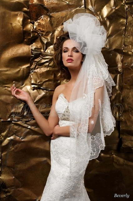 Свадебное платье Beverly. Силуэт Рыбка. Цвет Айвори / Капучино, Белый / Молочный. Вид 2