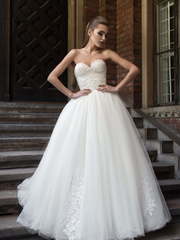 Свадебное платье Adeline. Силуэт Пышное. Цвет Белый / Молочный, Айвори / Капучино, Персик / Оранжевый. Вид 1