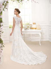 Свадебное платье 16 F08. Силуэт Прямое, Рыбка. Цвет Белый / Молочный. Вид 2