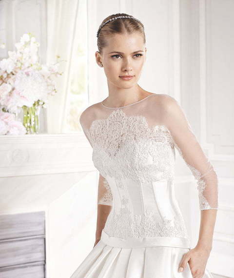 Свадебное платье Esfira. Силуэт Пышное. Цвет Белый / Молочный. Вид 3