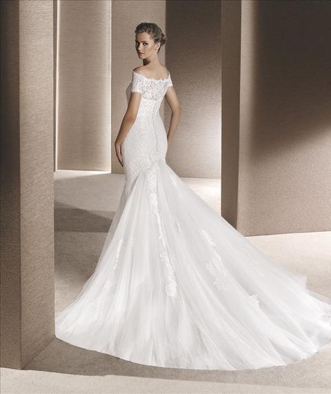 Свадебное платье Rosana. Силуэт Рыбка. Цвет Белый / Молочный. Вид 2