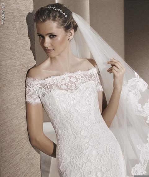 Свадебное платье Rosana. Силуэт Рыбка. Цвет Белый / Молочный. Вид 3