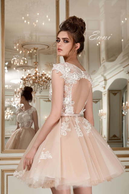 Свадебное платье Enni. Силуэт Пышное. Цвет Айвори / Капучино. Вид 2