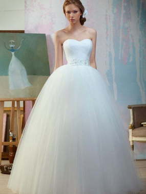 Свадебное платье Mariel. Силуэт Пышное. Цвет Белый / Молочный. Вид 1