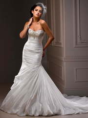 Свадебное платье Adelin. Силуэт Рыбка. Цвет Белый / Молочный. Вид 1