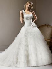 Свадебное платье Madelyn Rose. Силуэт Пышное. Цвет Белый / Молочный. Вид 1