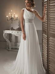 Свадебное платье M003. Силуэт Прямое. Цвет Белый / Молочный. Вид 1