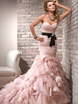 Свадебное платье M005. Силуэт Рыбка. Цвет оттенки Розового. Вид 3