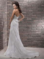 Свадебное платье M010. Силуэт Прямое, Рыбка. Цвет Белый / Молочный, Пепельный / Металлик. Вид 2