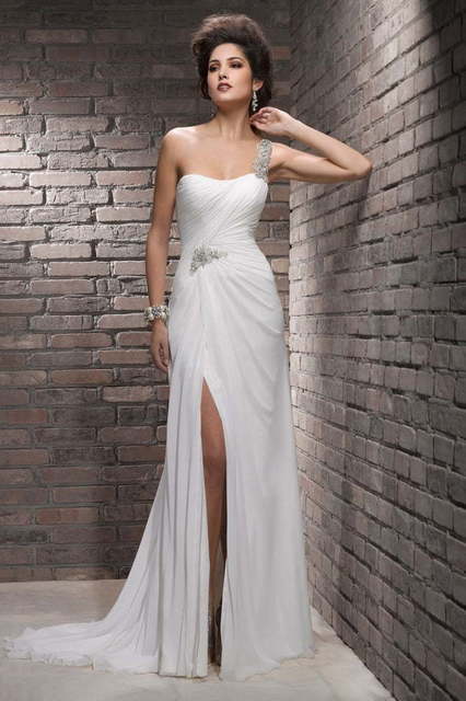 Свадебное платье M013. Силуэт Прямое. Цвет Белый / Молочный. Вид 1