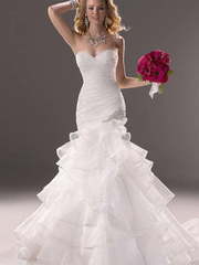 Свадебное платье M030. Силуэт Рыбка. Цвет Белый / Молочный. Вид 1