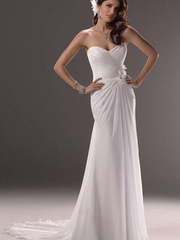 Свадебное платье M050. Силуэт Прямое. Цвет Белый / Молочный. Вид 1