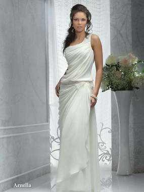 Свадебное платье Arnella. Силуэт Прямое, Греческий. Цвет Белый / Молочный. Вид 1