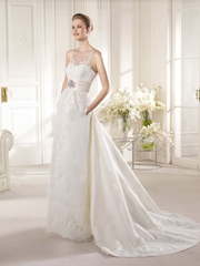 Свадебное платье Ana. Силуэт Прямое. Цвет Белый / Молочный, Айвори / Капучино. Вид 1