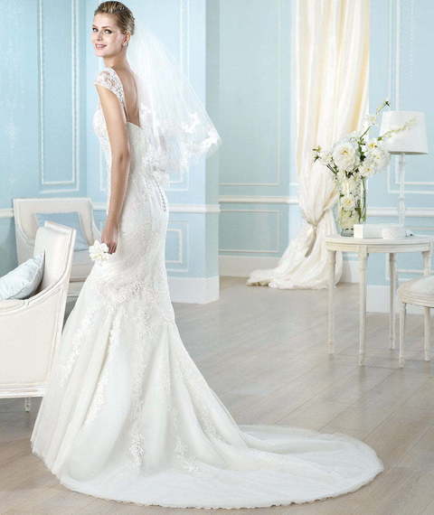 Свадебное платье Halewyn. Силуэт Рыбка. Цвет Белый / Молочный. Вид 2