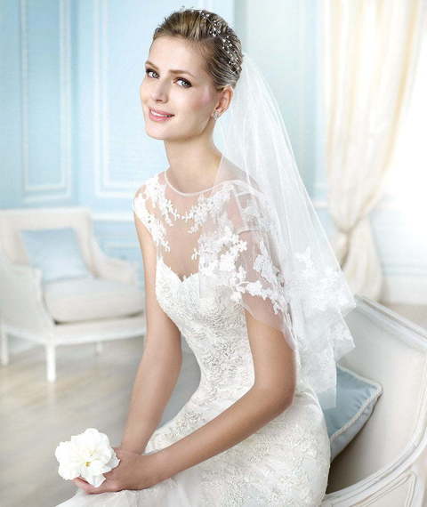 Свадебное платье Halewyn. Силуэт Рыбка. Цвет Белый / Молочный. Вид 3