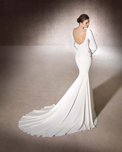 Свадебное платье Manon. Силуэт Рыбка, Прямое. Цвет Белый / Молочный. Вид 2