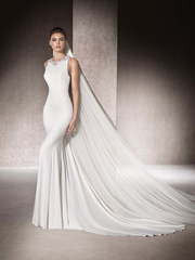 Свадебное платье Mima. Силуэт Прямое, Рыбка. Цвет Белый / Молочный. Вид 1