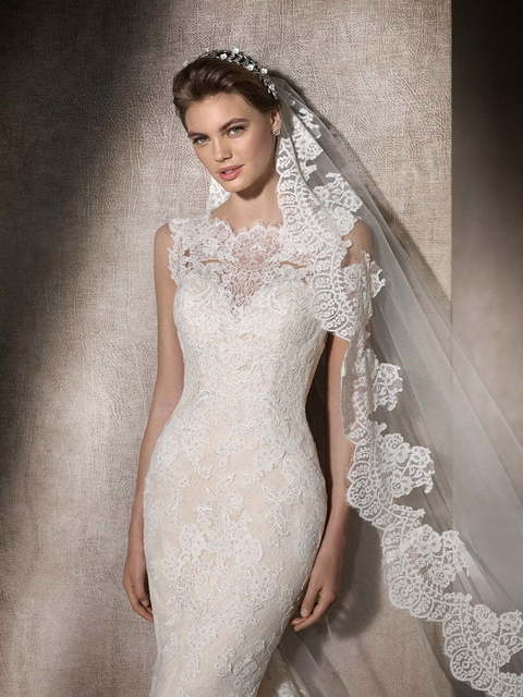 Свадебное платье Moira. Силуэт Рыбка. Цвет Айвори / Капучино, Белый / Молочный. Вид 3