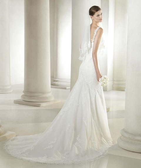 Свадебное платье Sabra. Силуэт Рыбка. Цвет Белый / Молочный. Вид 2