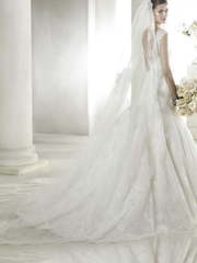 Свадебное платье Saki. Силуэт Рыбка. Цвет Белый / Молочный. Вид 2