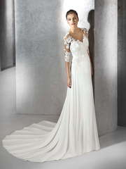 Свадебное платье Zelia. Силуэт Прямое. Цвет Белый / Молочный. Вид 1