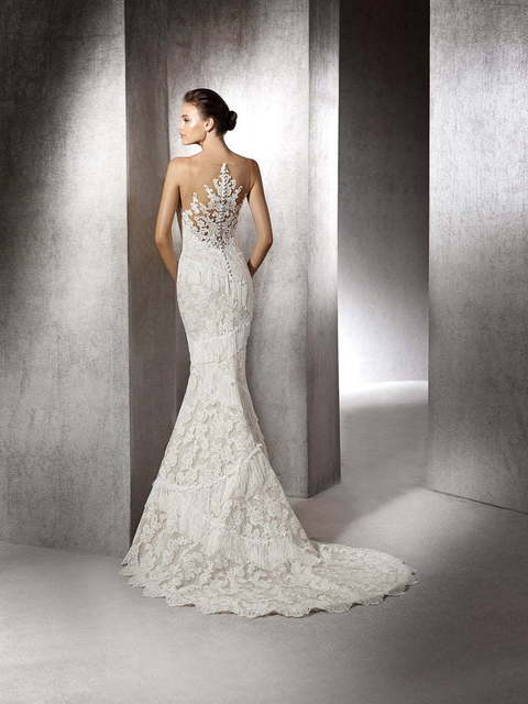 Свадебное платье Zenit. Силуэт Рыбка. Цвет Айвори / Капучино, Белый / Молочный. Вид 2