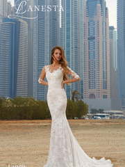 Свадебное платье Lango. Силуэт Рыбка. Цвет Белый / Молочный, Айвори / Капучино. Вид 1