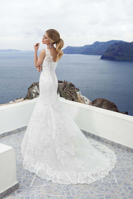 Свадебное платье Silvija. Силуэт Рыбка. Цвет Белый / Молочный. Вид 2