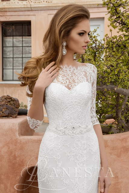 Свадебное платье Nikol. Силуэт Рыбка. Цвет Белый / Молочный. Вид 3