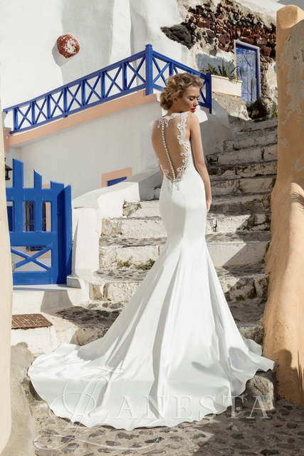 Свадебное платье Gracija. Силуэт Рыбка. Цвет Белый / Молочный. Вид 2