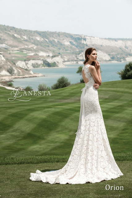 Свадебное платье Orion. Силуэт Рыбка. Цвет Айвори / Капучино, Белый / Молочный. Вид 2