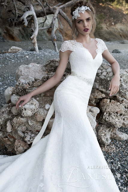 Свадебное платье Alexandrite. Силуэт Рыбка. Цвет Белый / Молочный. Вид 3
