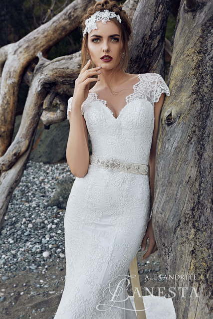 Свадебное платье Alexandrite. Силуэт Рыбка. Цвет Белый / Молочный. Вид 4