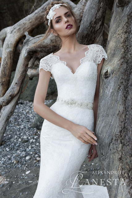 Свадебное платье Alexandrite. Силуэт Рыбка. Цвет Белый / Молочный. Вид 5