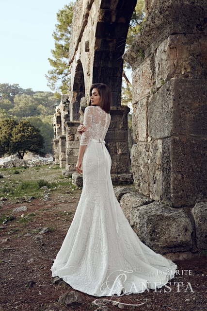 Свадебное платье Lazurite. Силуэт Рыбка. Цвет Белый / Молочный. Вид 2