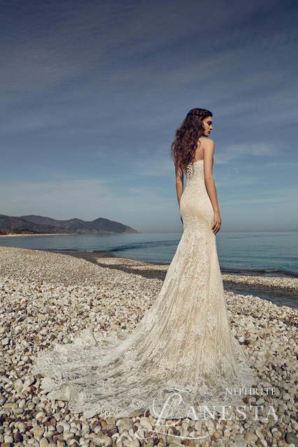 Свадебное платье Nephrite. Силуэт Рыбка. Цвет Айвори / Капучино. Вид 2